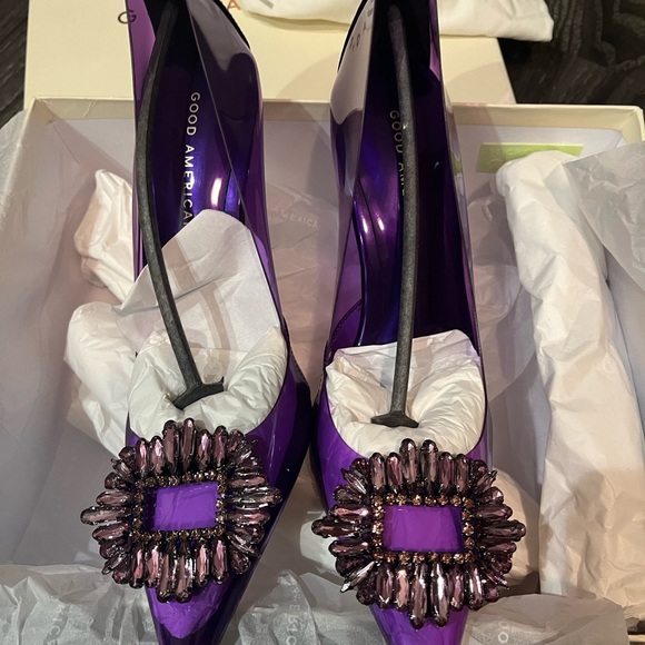 Good American Purple Pumps Size 7.5 - Picture 9 of 10